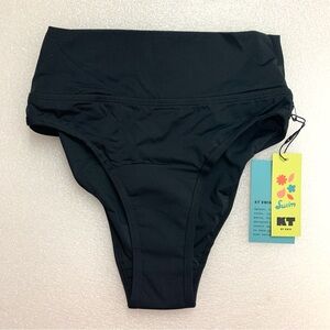 Knix Teen Leakproof High Rise Bikini Swim Bottom - Black